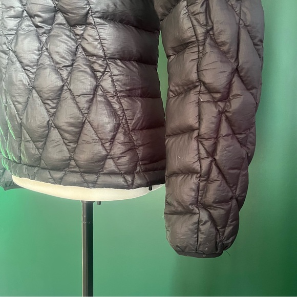 Vintage MEC Down Filled 3/4 Zip Puffer Jacket - Black Winter Down Coat - Picture 6 of 16